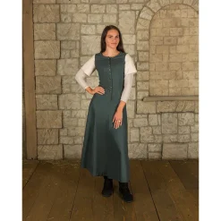 Mytholon Robe Médiévale Elodie, Vert / Crème