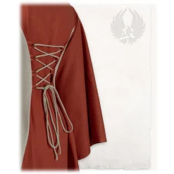 Mytholon Robe Médiévale Jasione, Orange / Crème 9 Mytholon Robe Médiévale Jasione, Orange / Crème -Tudor Soldes Magasin robe medievale jasione orange creme 3