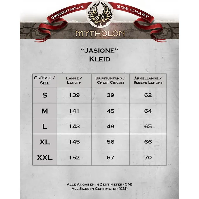 Mytholon Robe Médiévale Jasione, Orange / Crème 5 Mytholon Robe Médiévale Jasione, Orange / Crème – Image 5