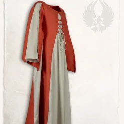 Mytholon Robe Médiévale Jasione, Orange / Crème 11 Mytholon Robe Médiévale Jasione, Orange / Crème -Tudor Soldes Magasin robe medievale jasione orange creme 5