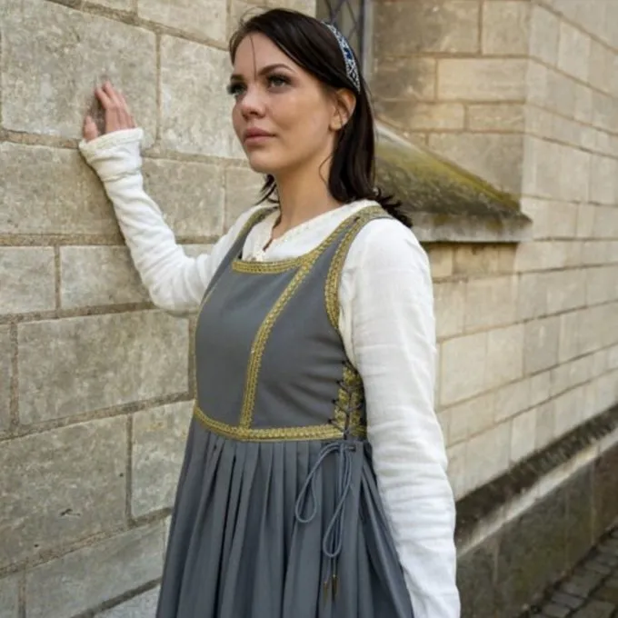 Epic Armoury Robe Renaissance Lucrezia, Gris 2 Epic Armoury Robe Renaissance Lucrezia, Gris – Image 2