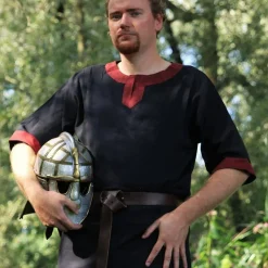 Leonardo Carbone Tunique Edgar, Noir / Rouge -Tudor Soldes Magasin tunique edgar noir rouge 3