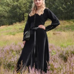 Velours Cotehardie Christina, Noir