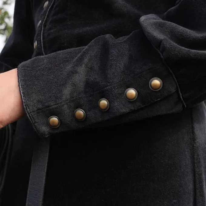 Velours Cotehardie Christina, Noir 4 Velours Cotehardie Christina, Noir – Image 4